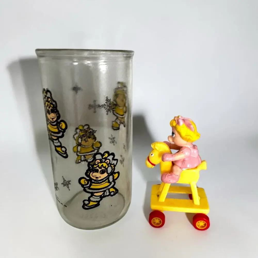 Vintage Muppet Babies Glass & Miss Piggy Horse Toy Lot | 1989 Henson Collectible